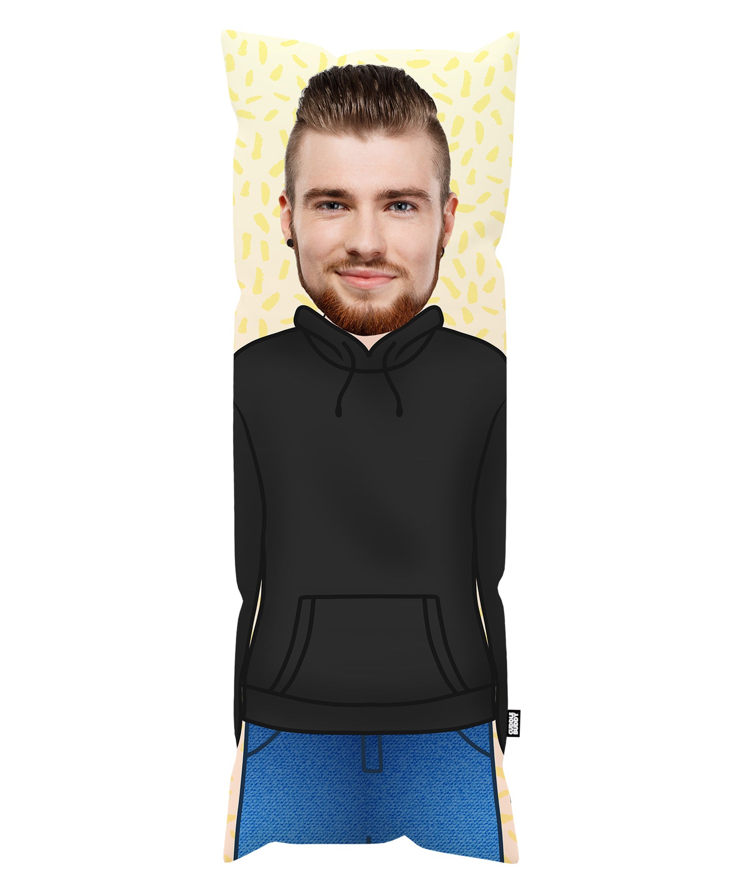 Black Hoodie Cuddle Buddy Body Pillow Custom Pillow