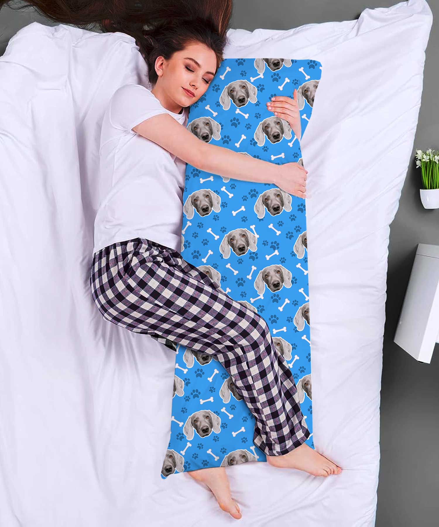 Dog Face Cuddle Buddy Body Pillow