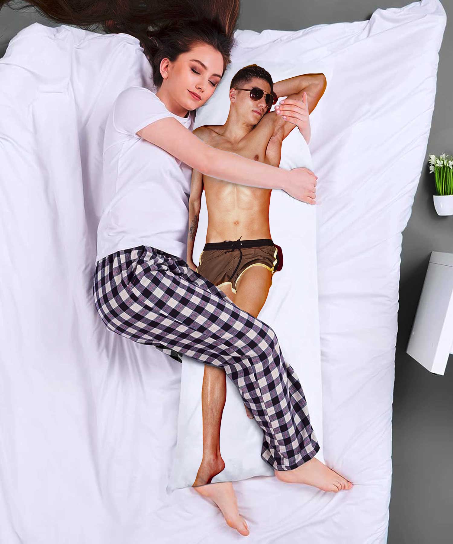 Full Photo Lying Down Body Pillow