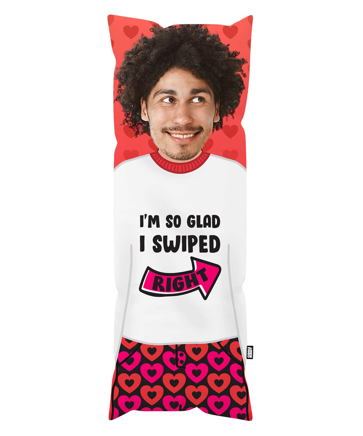 So Glad I Swiped Right Cuddle Buddy - Custom Body Pillow