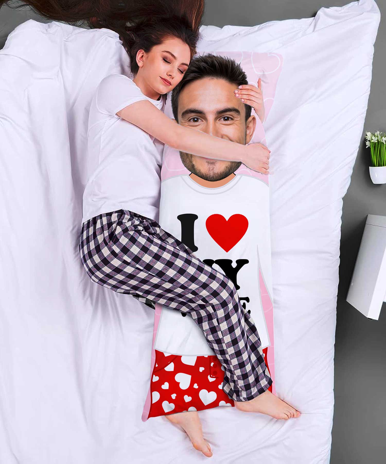 I Love My Wife Cuddle Buddy Body Pillow