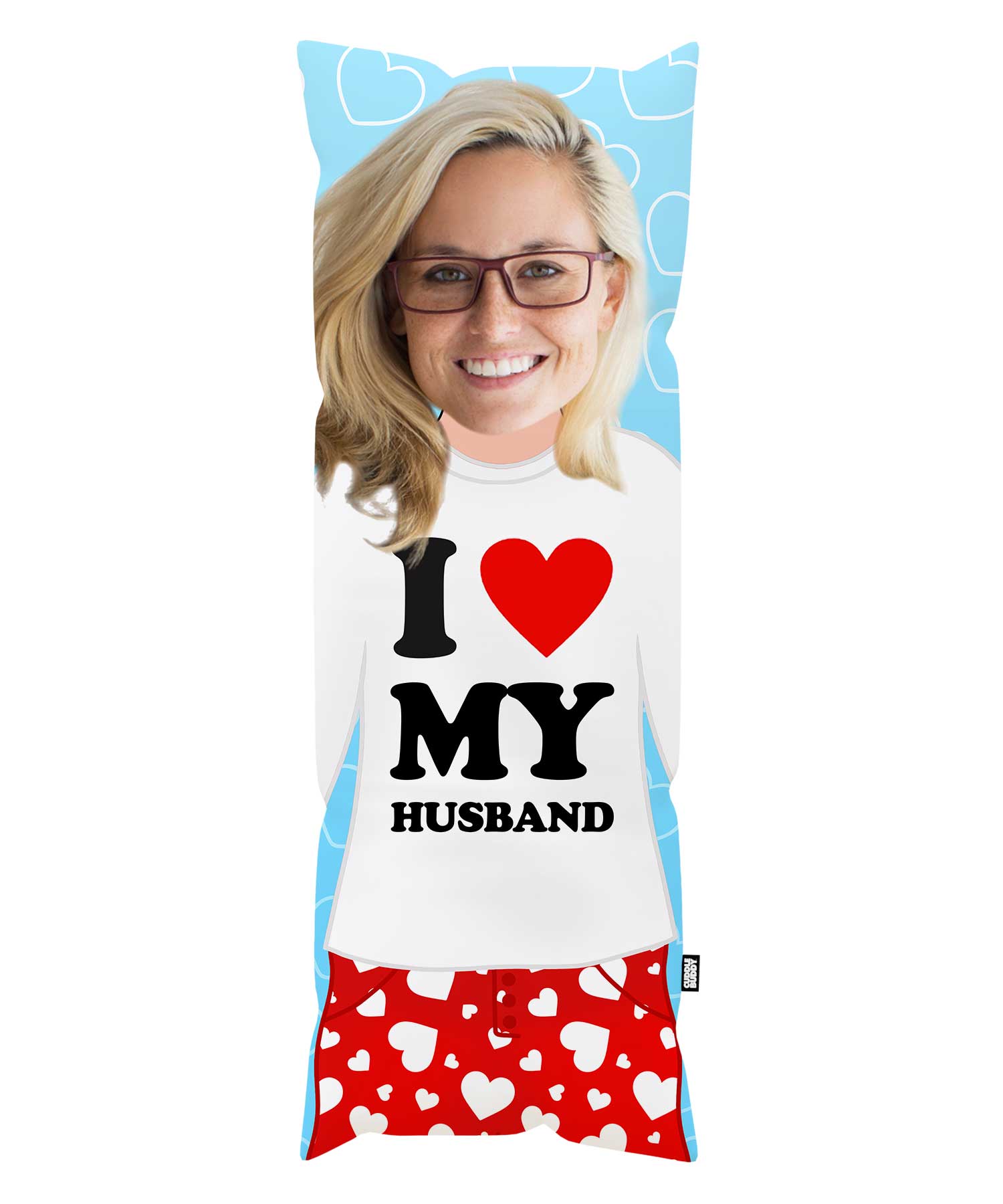 I Love My Husband Cuddle Buddy - Custom Body Pillow