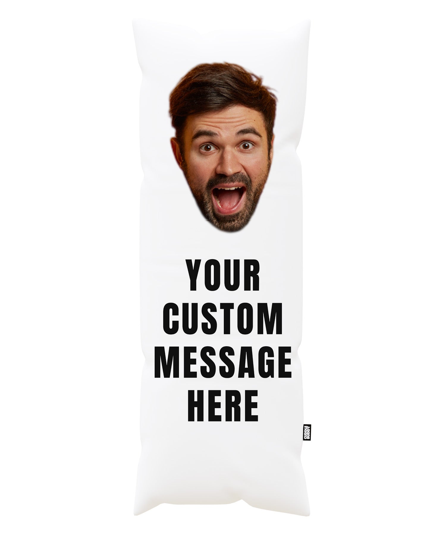 Pillow with face on it 

