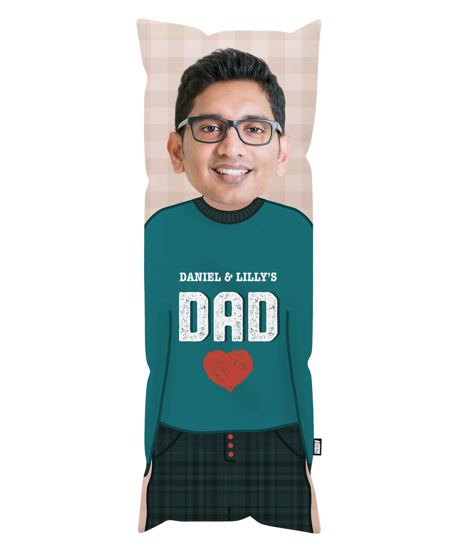 Dad Cuddle Buddy Body Pillow With Custom Names 