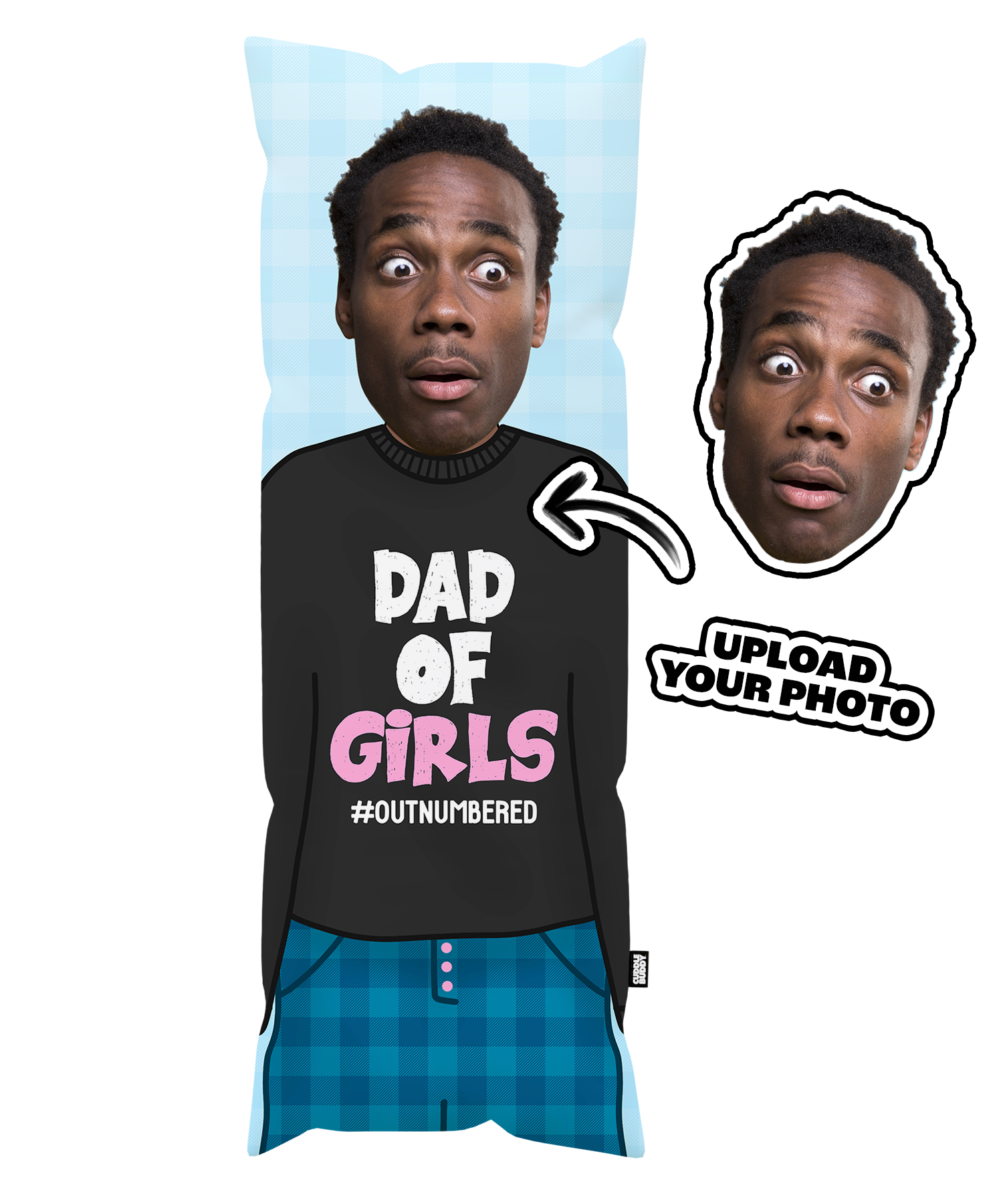 Outnumbered Dad Of Girls Cuddle Buddy Body Pillow