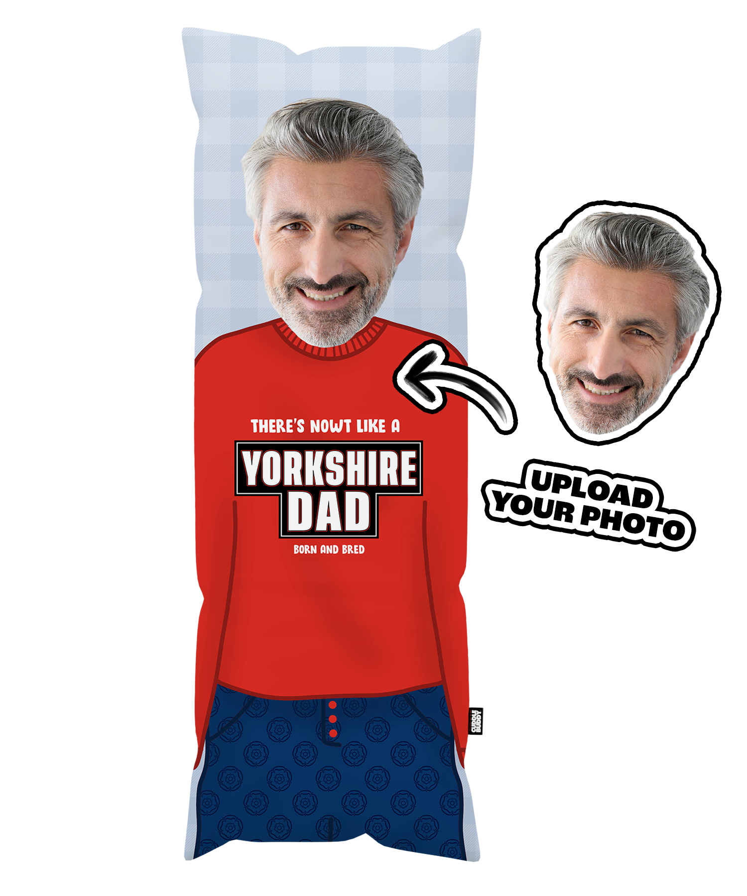 There's Nowt Like A Yorkshire Dad Cuddle Buddy Pillow