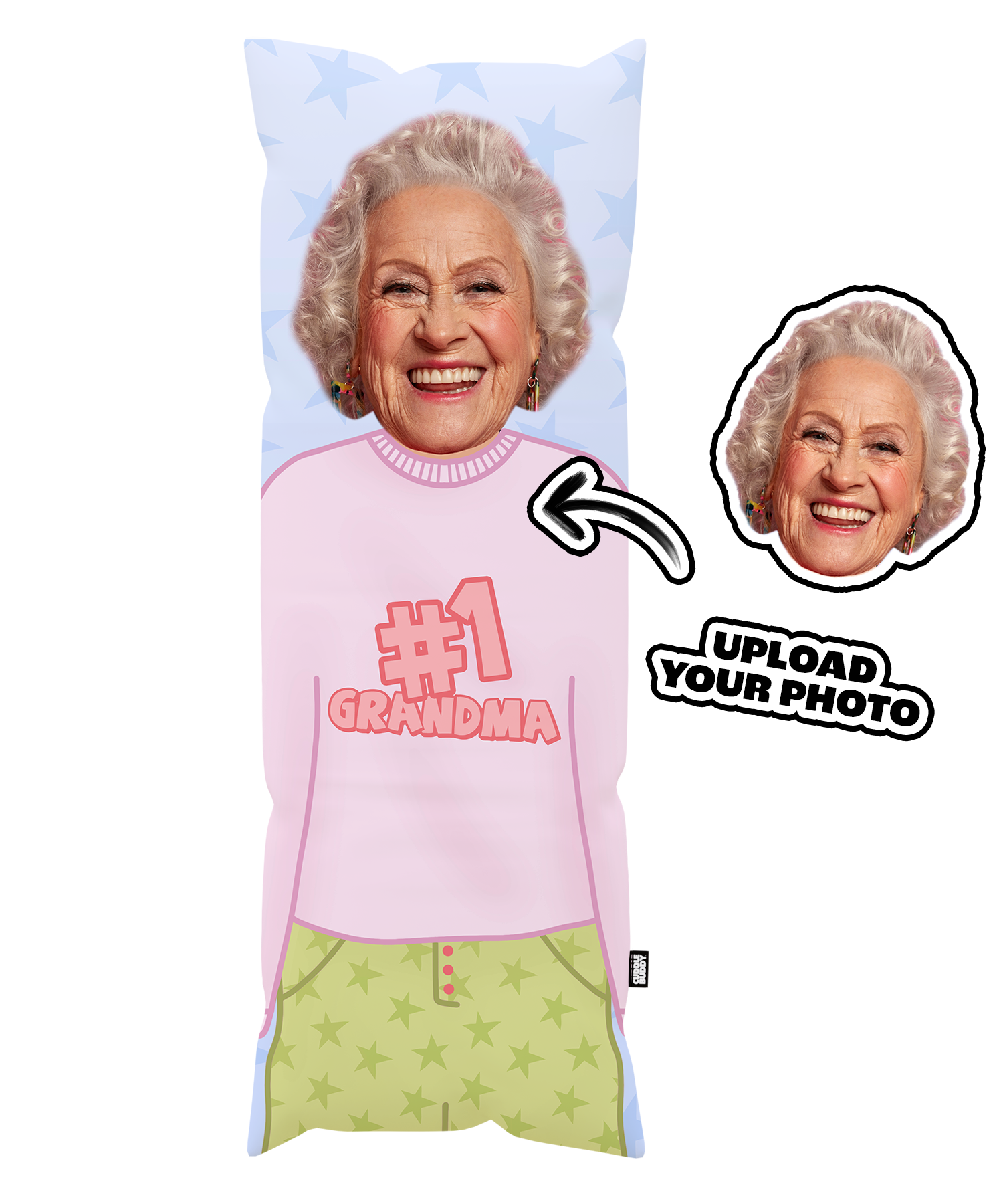 #1 Grandma Personalised Body Pillow