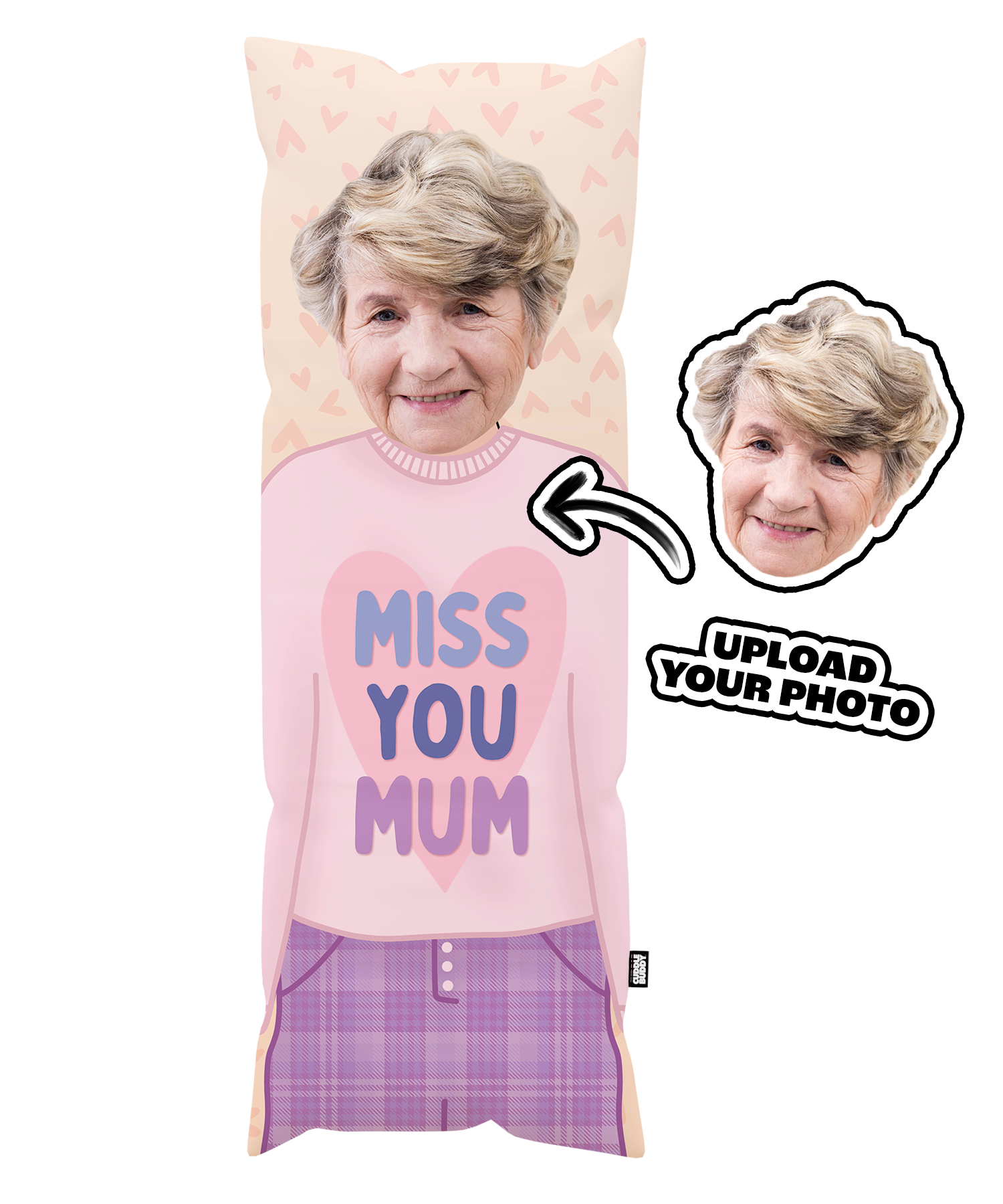 Miss You Mum Personalised Body Pillow