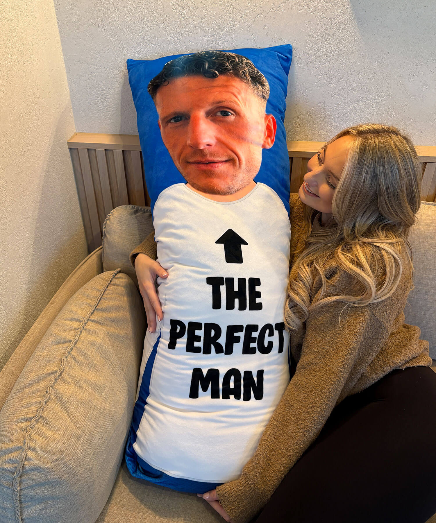 The Perfect Man Cuddle Buddy custom body pillow